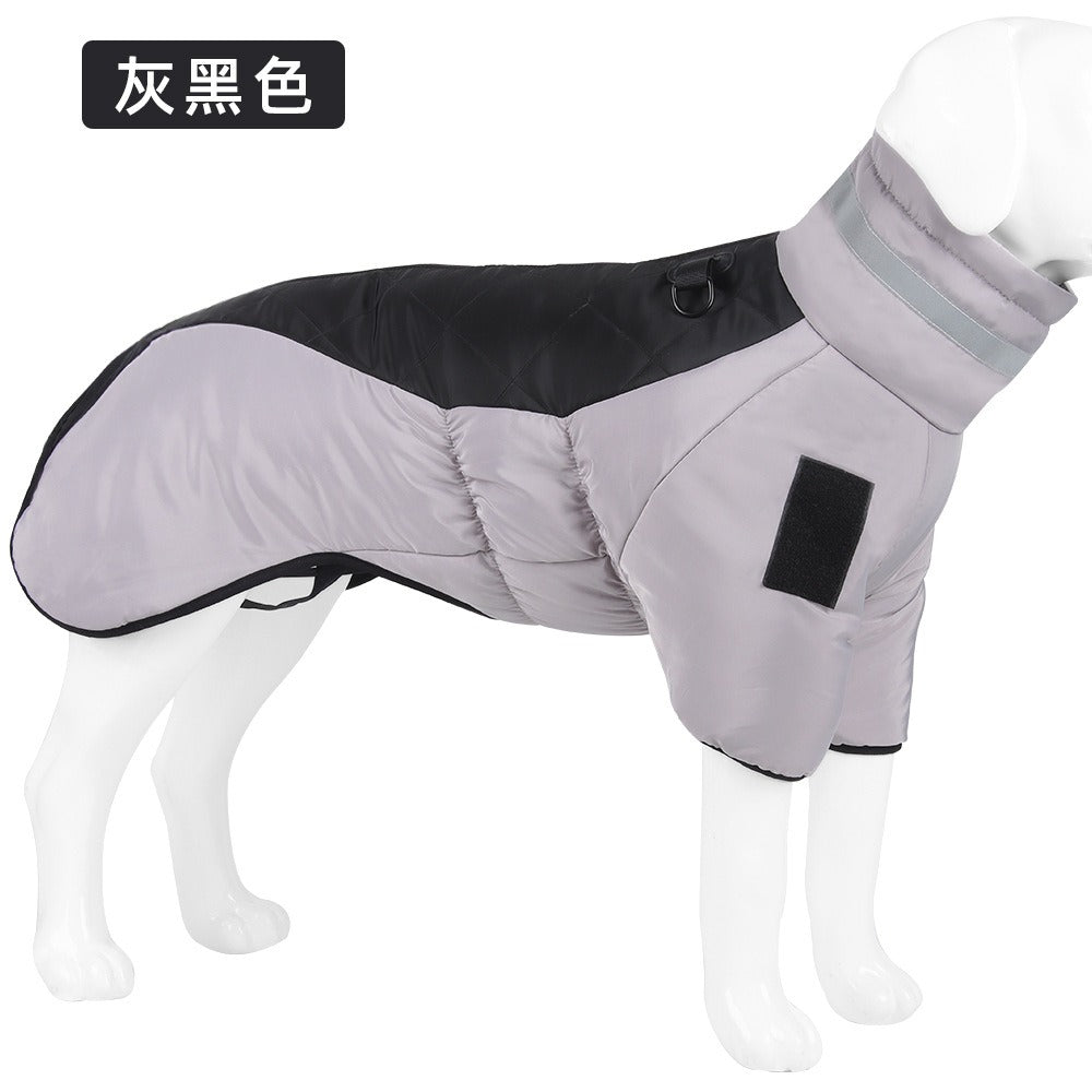 New Dog Autumn and Winter Clothing Reflective and Warm Dog Charge Coat Big Dog Clothing Winter Pet Clothing