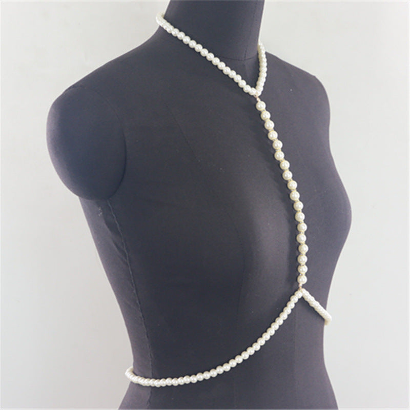 European and American accessories simple, fashionable, rough, pure white pearl chain necklaces, clothing accessories