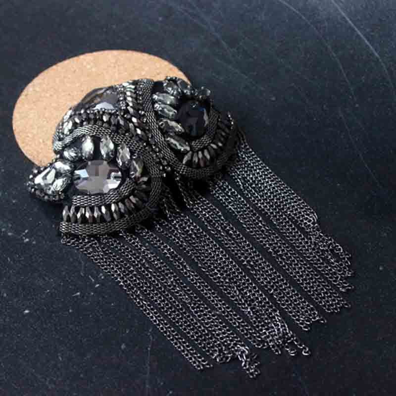 Hot selling dress decorations with diamond tassels, shoulder badges, clothing accessories, clothing patches, cloth stickers, accessories