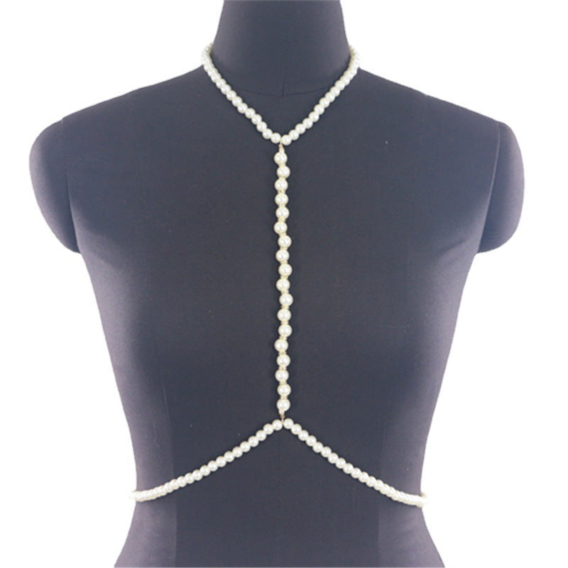 European and American accessories simple, fashionable, rough, pure white pearl chain necklaces, clothing accessories