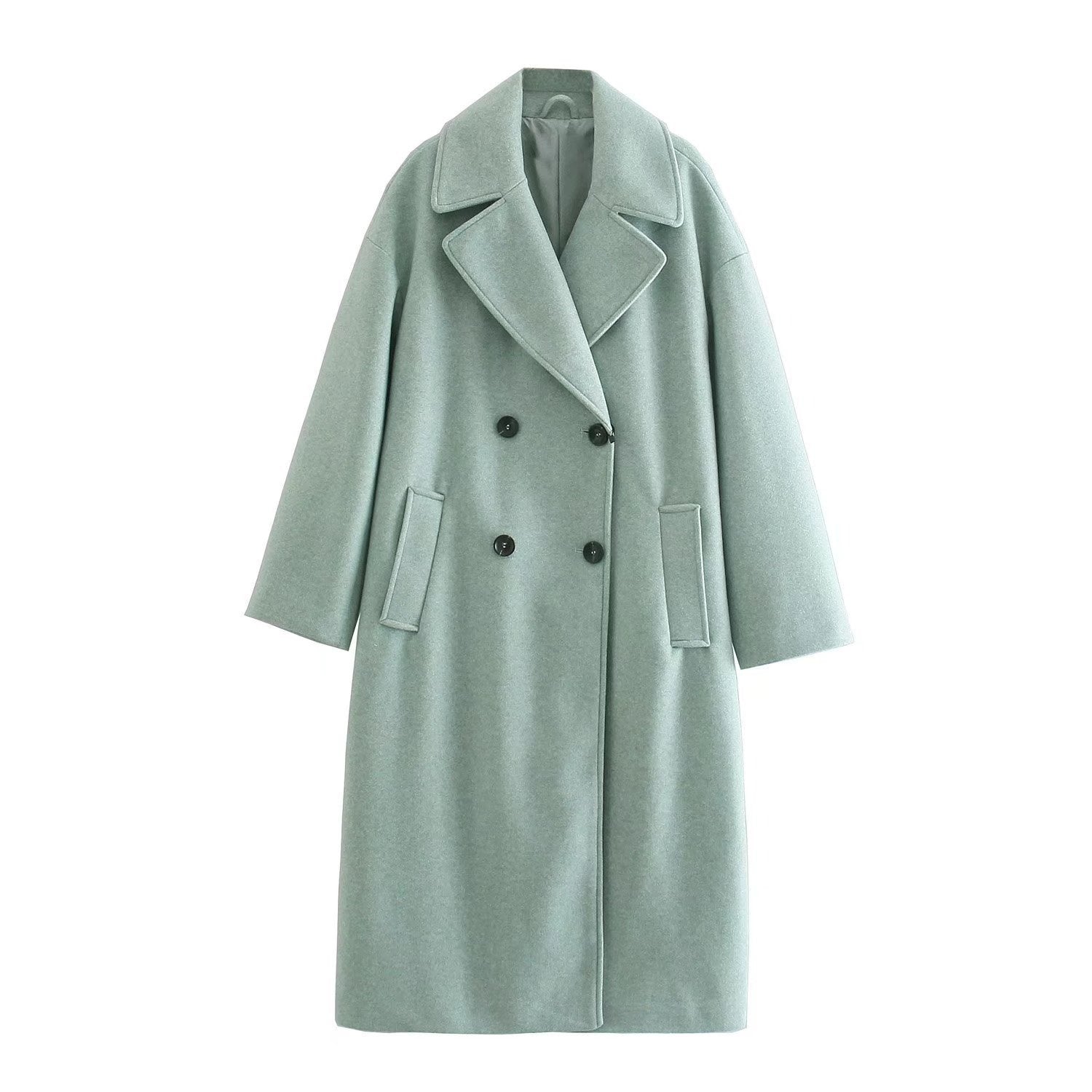 Autumn new women's urban casual four color loose woolen coat jacket