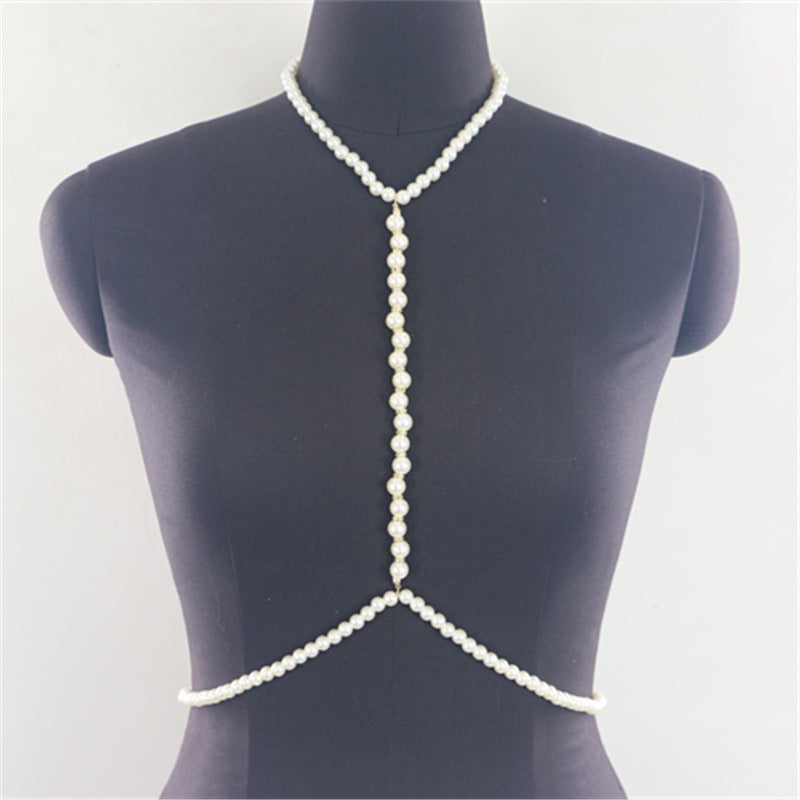 European and American accessories simple, fashionable, rough, pure white pearl chain necklaces, clothing accessories