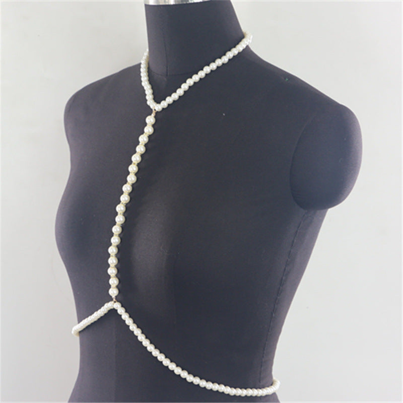 European and American accessories simple, fashionable, rough, pure white pearl chain necklaces, clothing accessories